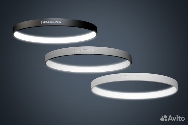 Светодиодная люстра свечением внутрь форма Кольцо