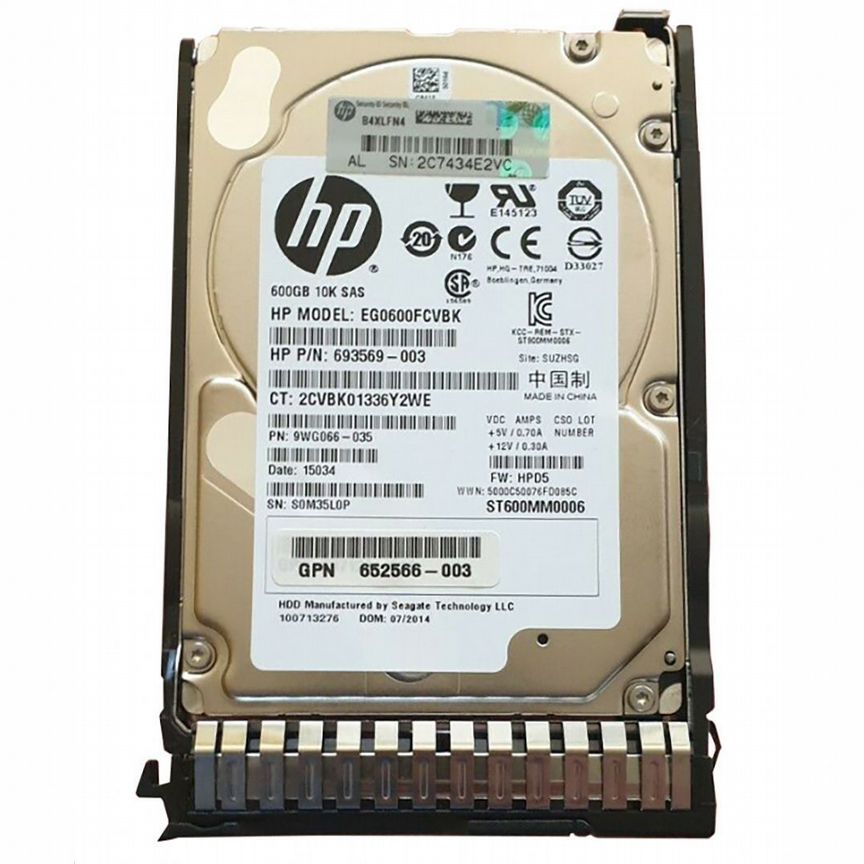 [739712-001] Жесткий Диск Hp 600gb 10000 Sas 2.5" Hd 739712-001
