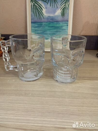 Кружка пивная череп 2 шт