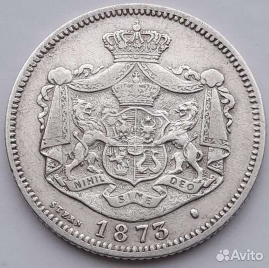 Румыния 1 лей 1873г