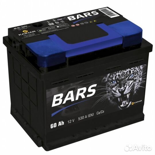Акб Барс (Bars) 60Ah бесплатная доставка/установка
