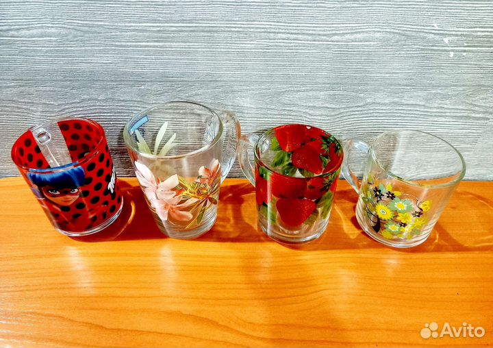 Кружки стеклянные новые