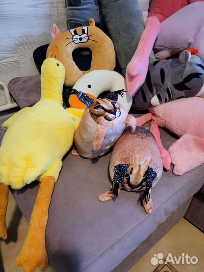 Гусь-обнимусь, фламинго, кот Батон, шлепа,подушки