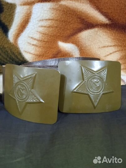 Мужской кожаный ремень офицерский