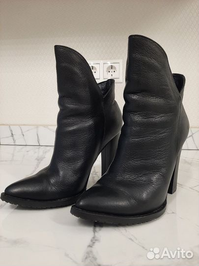 Ботильоны зимние женские натуральная кожа