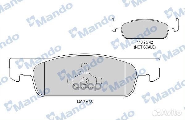 Колодки тормозные MBF015282 Mando