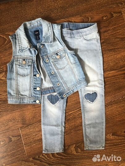 Куртка Next, жилетка, джинсы, сарафан Gap