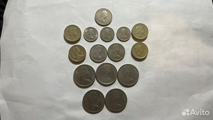 Монеты Великобритания Англия старые