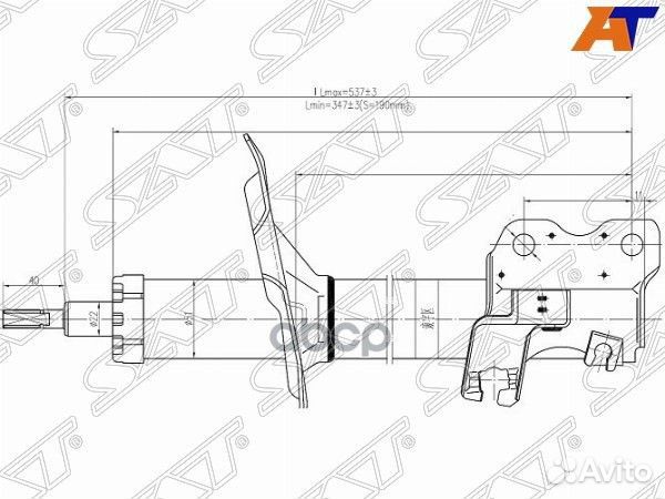 Стойка передняя nissan
