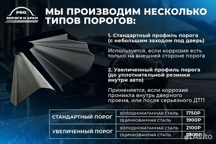 Ремонтные пороги на Hyundai Elantra 3 (XD)