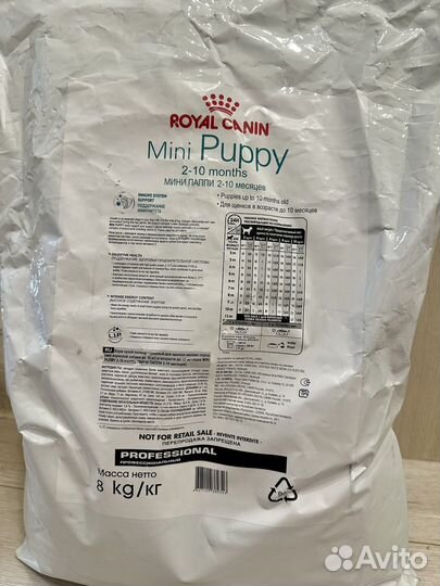 Корм для собак royal canin mini puppy