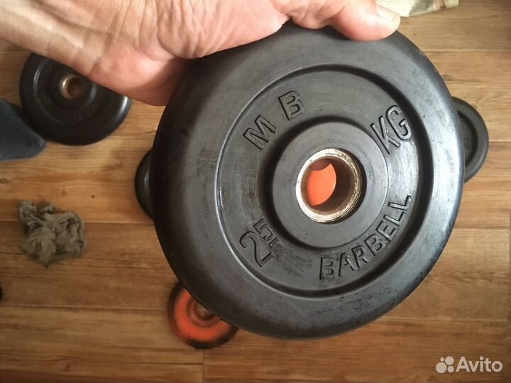 Гантеля разборная 12кг прорезиненая