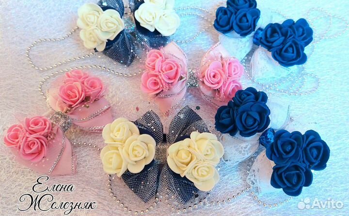 Бантики для волос ручной работы