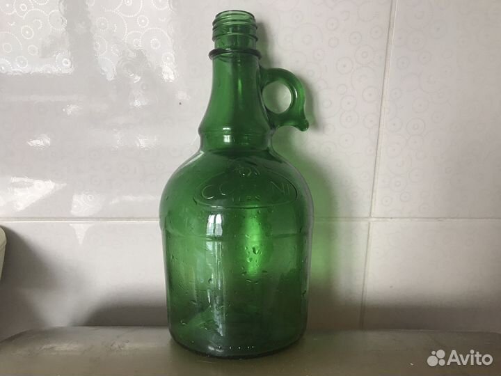 Бутылка 1л с закручивающейся крышкой, бутыль стекл