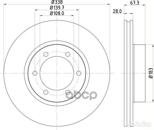 Диск тормозной перед toyota land cruiser prado