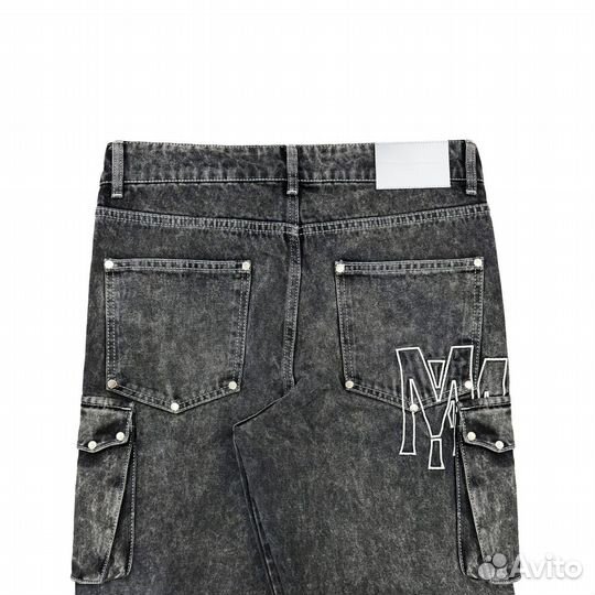 Джинсы marcelo miracles cargo denim grey