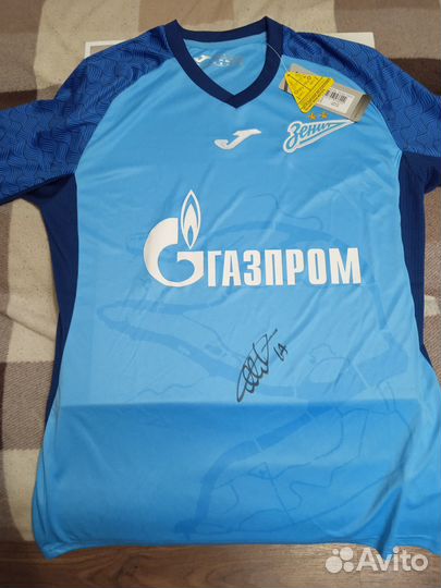 Футболка фк «Зенит» с автографом А.Мостового