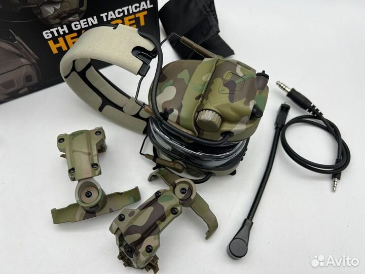 Наушники активные (гарнитура) 6TH GEN tactical hea