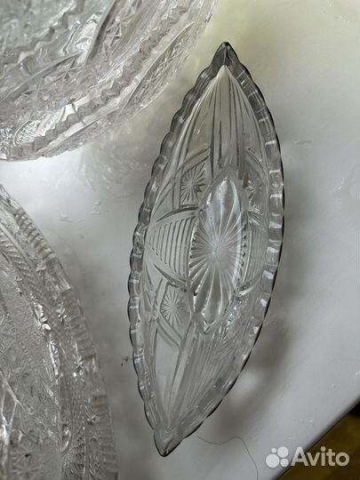 Ваза для фруктов хрусталь