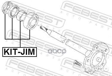 Подшипник ступ.suzuki jimny 98- зад. +ABS KIT-JIM