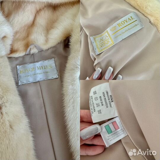 Шуба норковая белая Итальянская