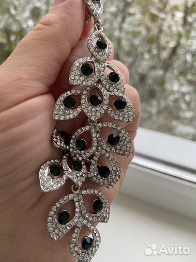 Серьги посеребренные
