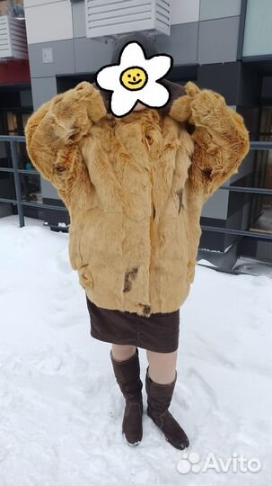 Шуба из кролика винтаж