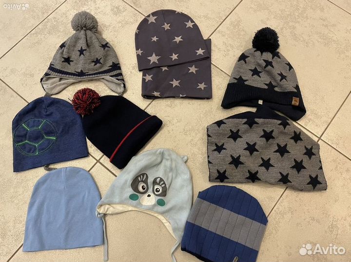 Шапки и снуды для мальчика 50 52 р