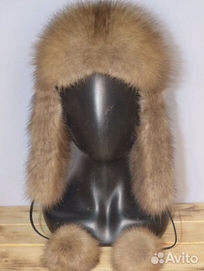 Новая шапка ушанка с куницей