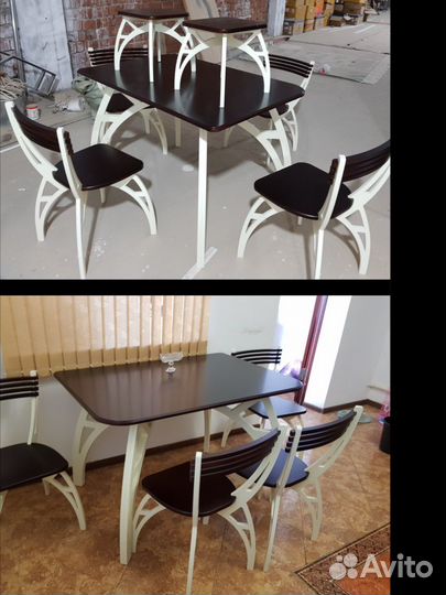 Кухонный стол и стулья новые