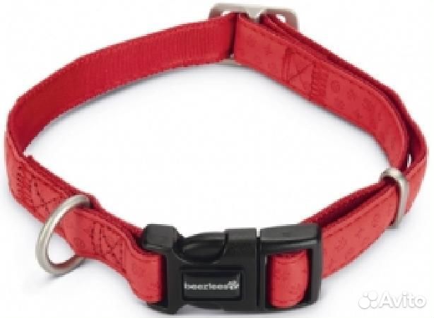 Beeztees 744961 Ошейник нейлон и иск.кожа красный