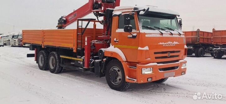 Бортовой грузовик КАМАЗ 65115 с КМУ Horyong, 2023