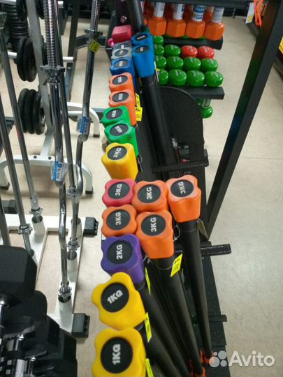 Бодибары (Гимнастические палки) от 1 до 9 кг