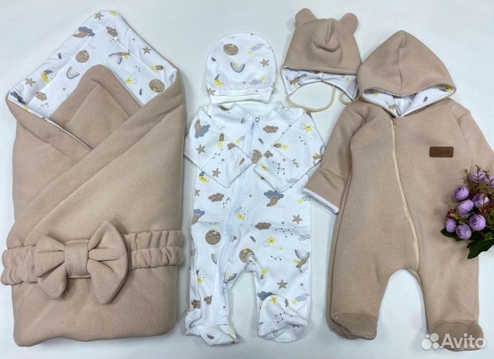 Конверт одеяло на выписку весна осень