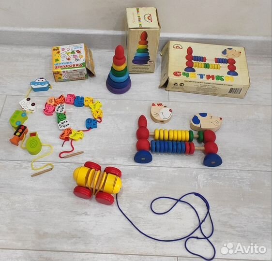 Развивающие деревянные игрушки пакетом