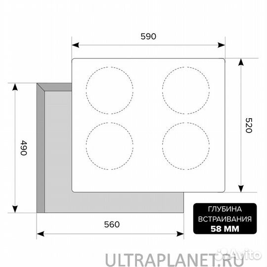 Электрическая варочная панель Lex EVI 640 F black