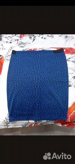 Юбка mini синяя