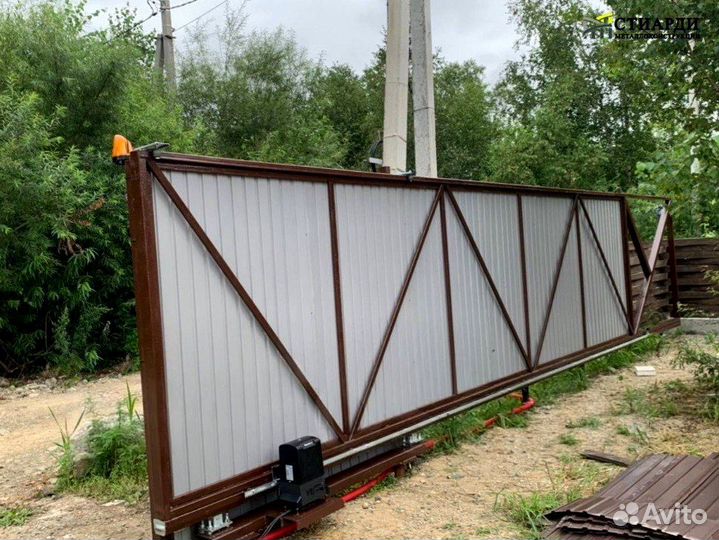 Откатные ворота под ключ