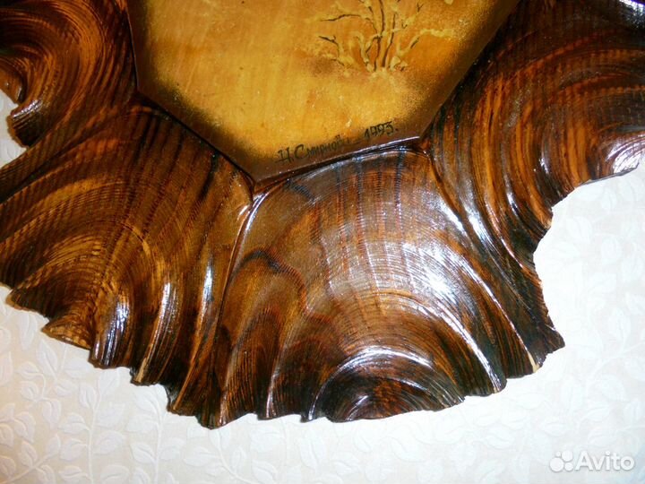 Картина маслом на дерев Зимний лес Н.Смирнова 90-е