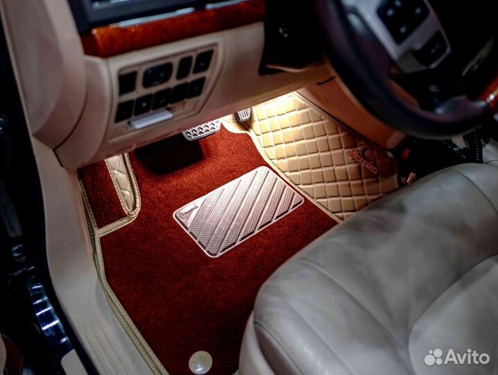 Ковры в салон для Toyota Land Cruiser 200 7 мест 2015г