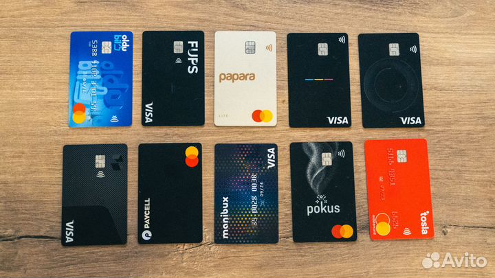 Турецкие банковские карты Fups, Ozan, Oldu bil