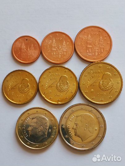 Набор монет евро Испания 2015 (Тип 3) UNC