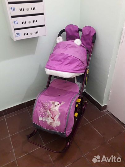 Продам санки коляска,в отличном состоянии