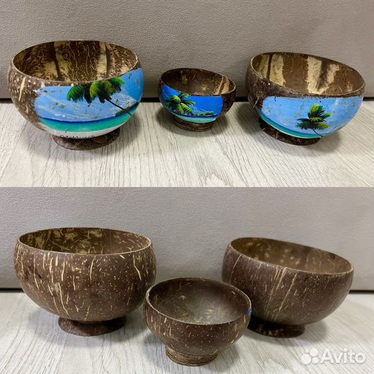 Сувенир посуда и кокосы (с Мальдив), ручная работа
