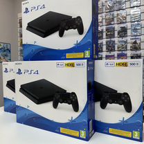 Sony PlayStation 4 Slim 500gb (новая) + 50 игр