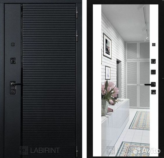 Дверь входная Чёрная Италия шумо-изоляционная