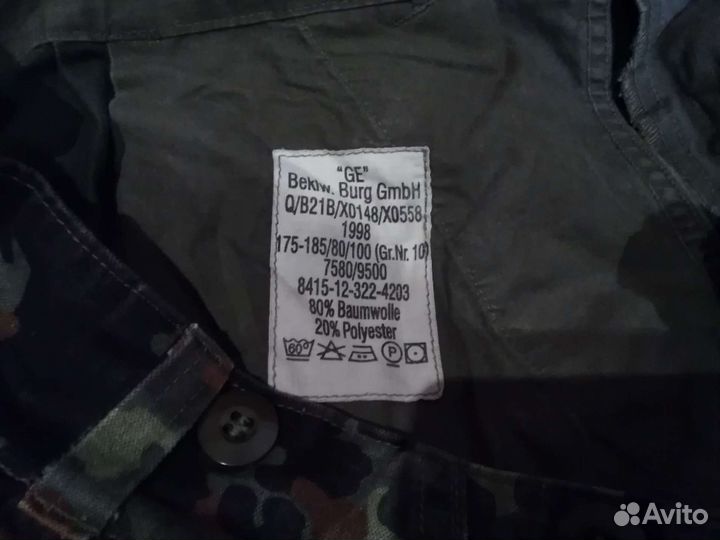 Парка, брюки, футболка, кепка бундесвер флектарн