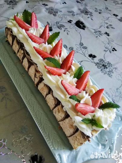 Меренговый рулет и зефир