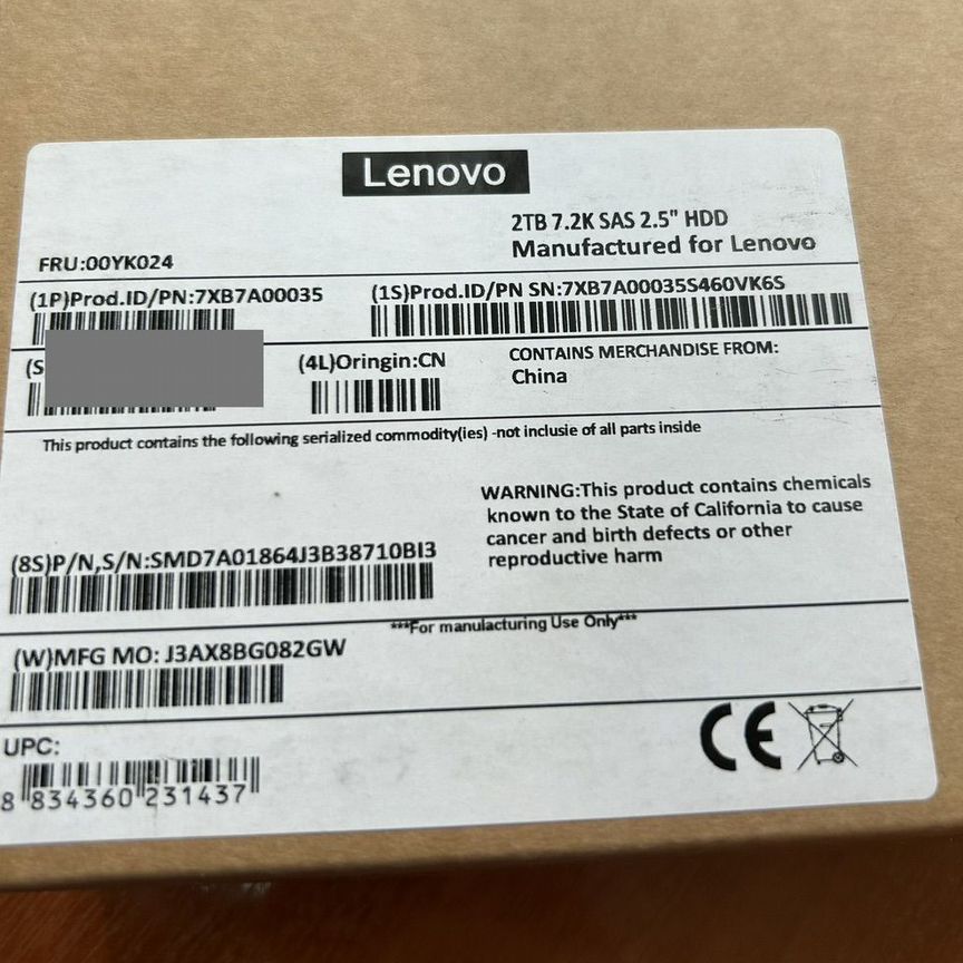 [00YK024] Жесткий Диск Lenovo 2tb 2.57xb7a00035