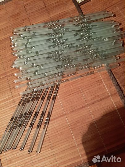 Подвески стеклянные, трубочки к люстре